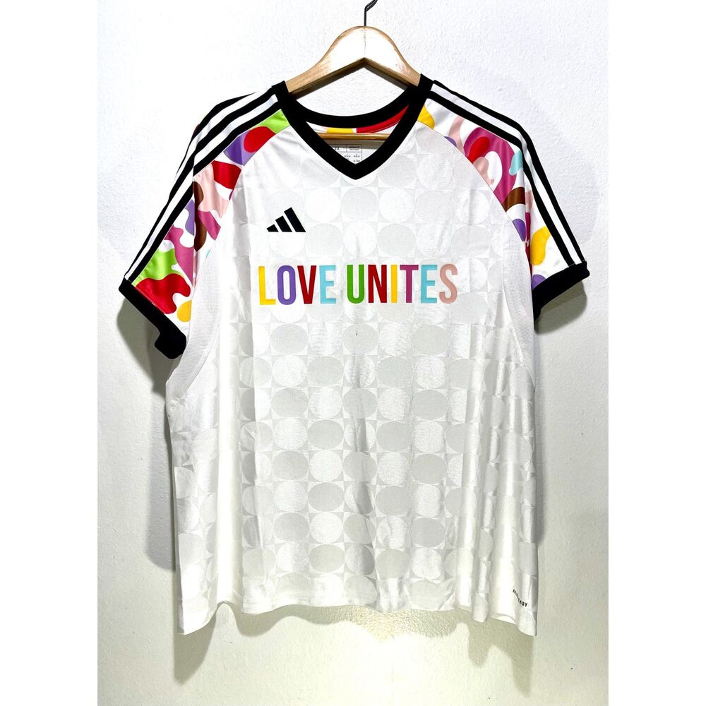 Adidas jersey t shirt aeroready rainbow performance sportswear women 2X
